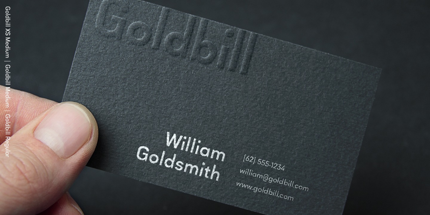 Пример шрифта Goldbill Thin